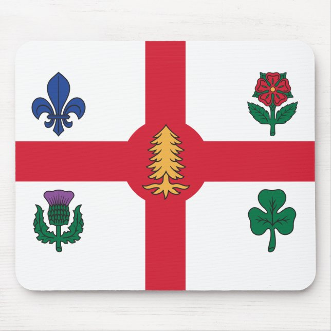 Tapis De Souris Mousepad with Flag of Montreal, Canada (Devant)