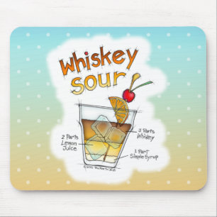TAPIS DE SOURIS MOUSEPADS - ART AIGRE DE COCKTAIL DE RECETTE DE