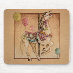 Tapis De Souris Mousepads - Carrousel de Cheval Heureux