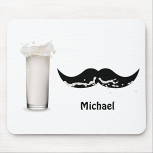 Tapis De Souris Moustache de lait personnalisée
