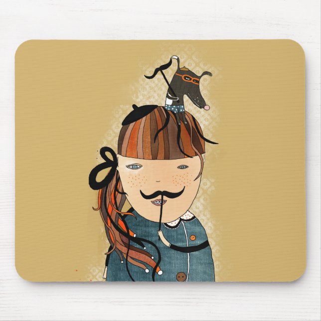 Tapis De Souris Moustache MousePad by Krize (Devant)