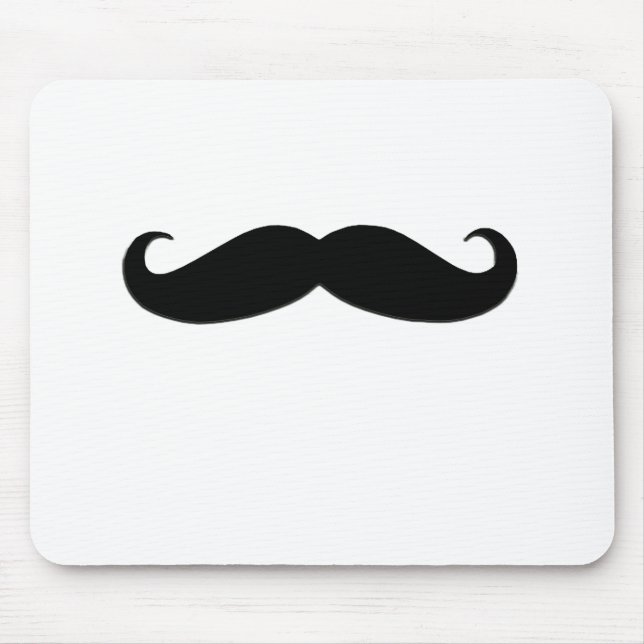 Tapis De Souris Moustache noire ou moustache noire pour des (Devant)