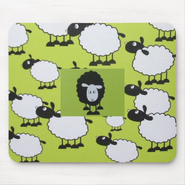 Tapis De Souris Moutons noirs (Devant)