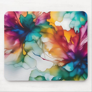 Tapis De Souris Mouvement Abstrait Encre d'alcool dynamique