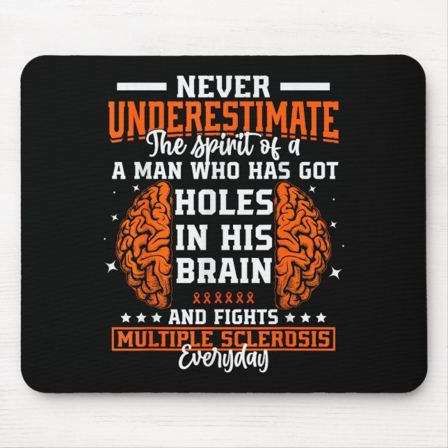 Tapis De Souris Ms Awareness Funny Multiple Sclerosis Awareness Fu (Devant)