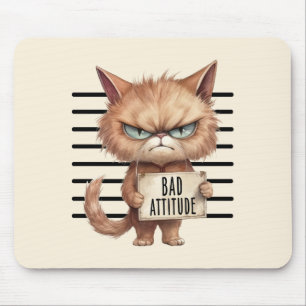 Tapis De Souris Mugshot de chat drôle et mignon