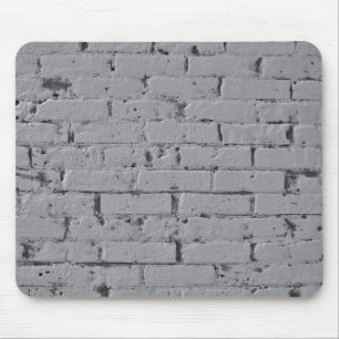 Tapis De Souris Mur de briques peint en gris clair