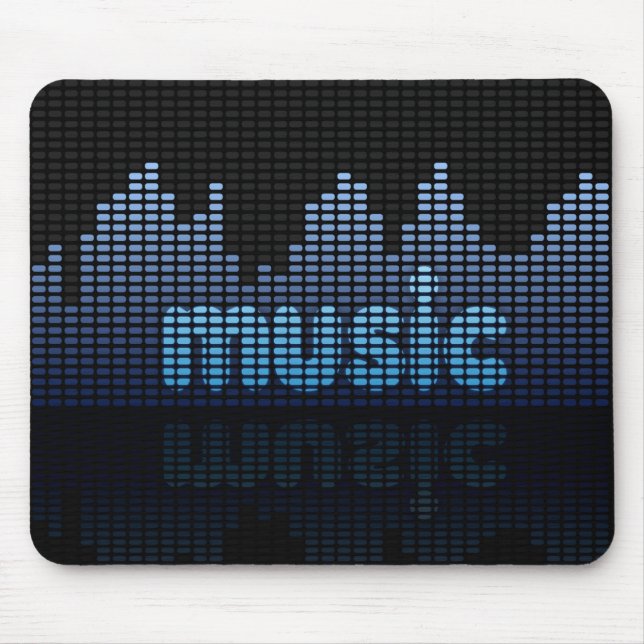 Tapis De Souris Mur de vague de musique d'égaliseur de Digitals (Devant)