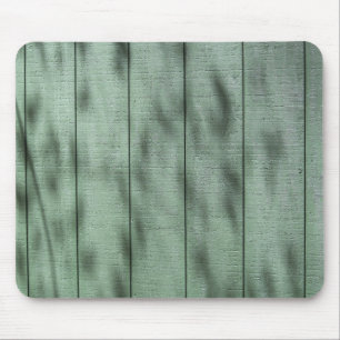 Tapis De Souris Mur en bois vert rustique avec les ombres