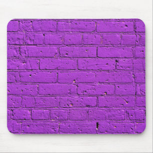 Tapis De Souris Mur en brique violet peint