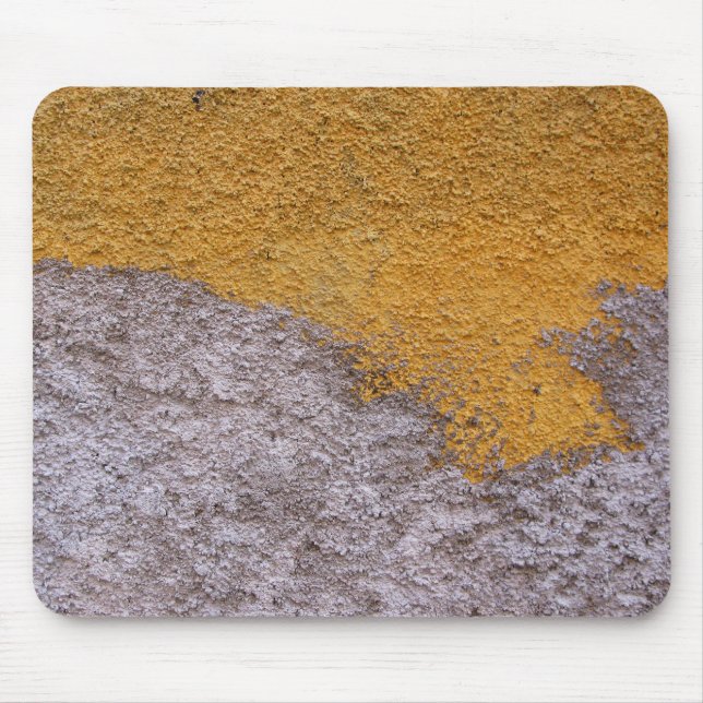 Tapis De Souris Mur jaune gris rugueux de construction de Beton (Devant)