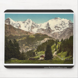 Tapis De Souris Murren, Grutschalp, I, Eiger, Monch et Jungfrau,