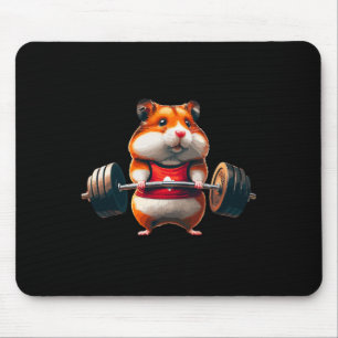 Tapis De Souris Muscle Gym Hamster Deadlifting Humour Poids