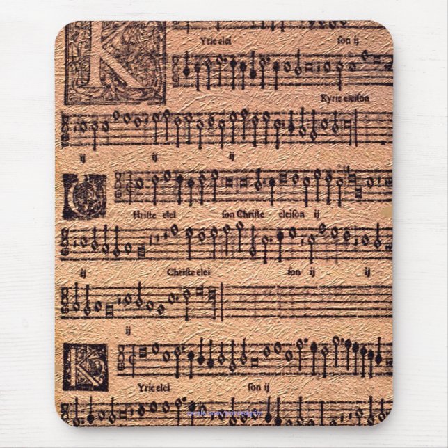 Tapis de souris musical de la feuille de chant gré (Devant)