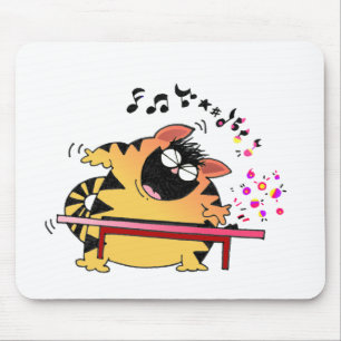Tapis De Souris Musicien de chat des chats   de LOL gros