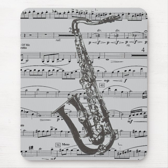 Tapis De Souris Musique de saxophone (Devant)
