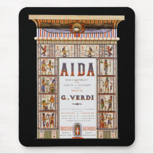 Tapis De Souris Musique d'opéra vintage, Aïda égyptienne de Ver