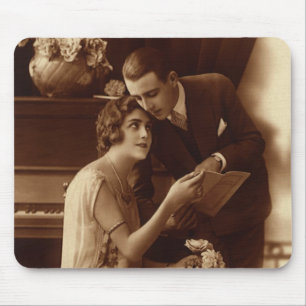 Tapis De Souris Musique Romantique Vintage, Amoureux de l'Amour et