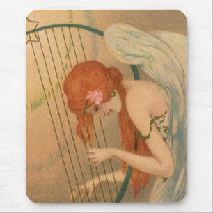 Tapis De Souris Musique Vintage Anges Musiciens Victoriens Flûte H