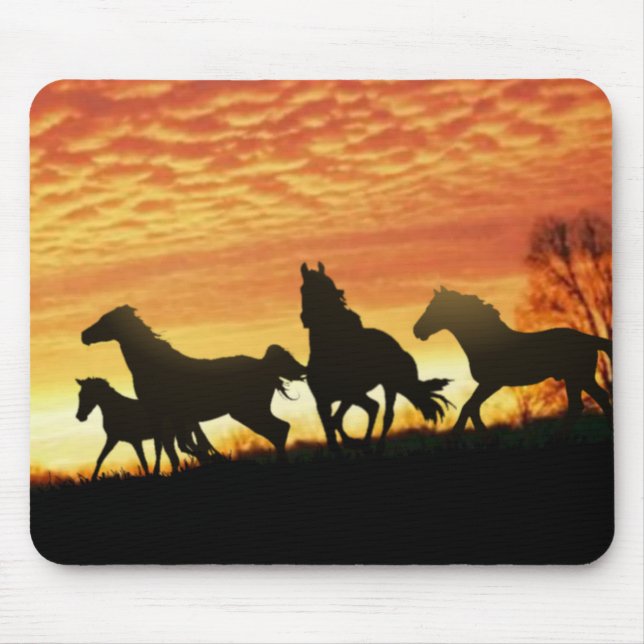 Tapis De Souris Mustangs sauvages (Devant)