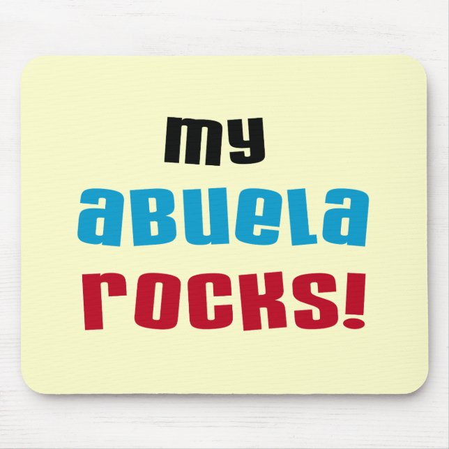 Tapis De Souris My Abuela Rocks T-shirts et cadeaux (Devant)
