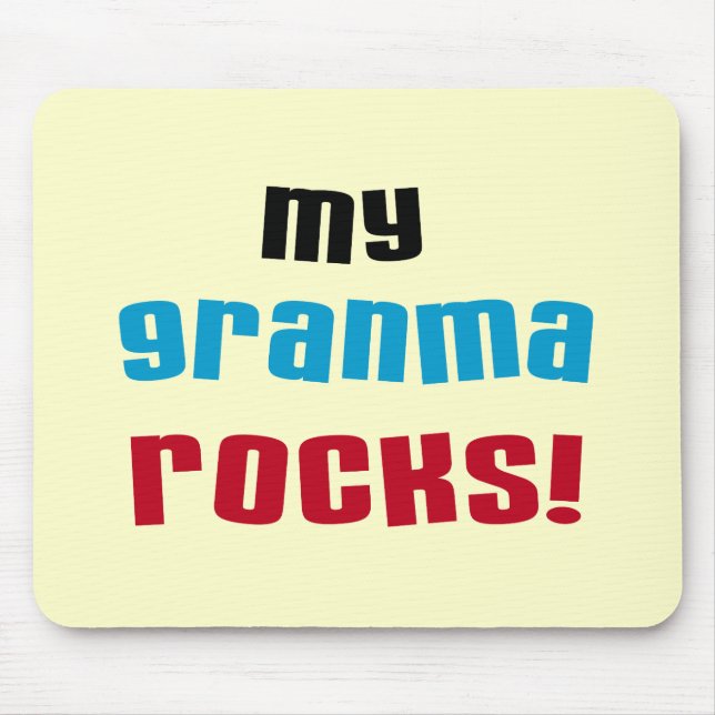 Tapis De Souris My Granma Rocks T-shirts et cadeaux (Devant)