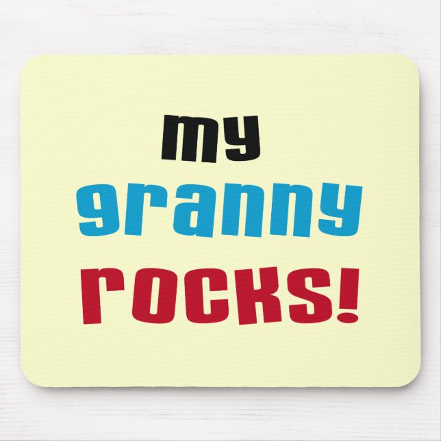 Tapis De Souris My Granny Rocks T-shirts et cadeaux (Devant)