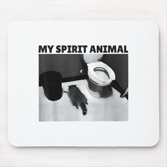 Tapis De Souris My Srit Animal Funny Drunk Raccoon Meme  (Devant)