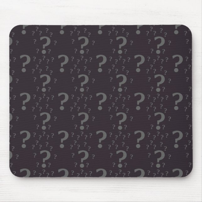 Tapis De Souris Mystère question marque énigme puzzle gris (Devant)