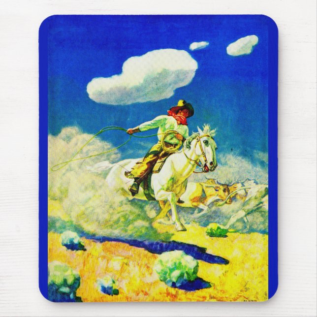 Tapis De Souris N.C. Wyeth cowboy (Devant)