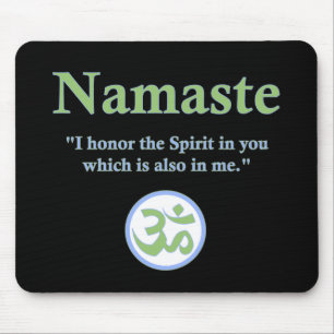 Tapis De Souris Namaste - avec la citation et le symbole de l'OM
