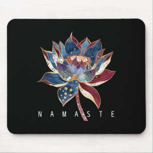 Tapis De Souris Namaste Fleur de Lotus Bouddhisme Zen Yogi Bouddhi