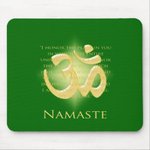 Tapis De Souris Namaste - Je vous salue (en vert)