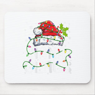 Tapis De Souris Nana Claus Noël Père Noël Famille jumelée chapeau 