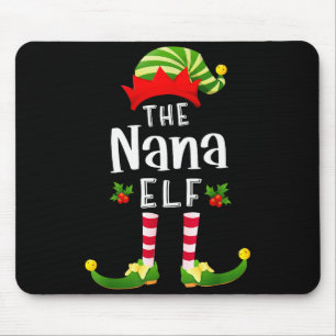 Tapis De Souris Nana Elfe de Noël Pyjama assorti X-mas Fête
