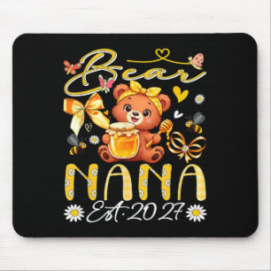 Tapis De Souris Nana Est 2027 Nœud Papillon Floral Fête Des Mères