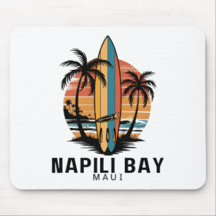 Tapis De Souris Napili Y Maui Faire du Surf Surfeur