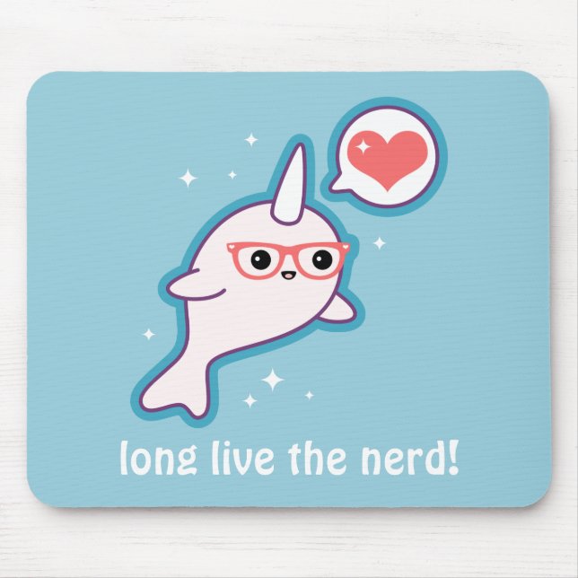 Tapis De Souris Narwhal nerd mignon (Devant)