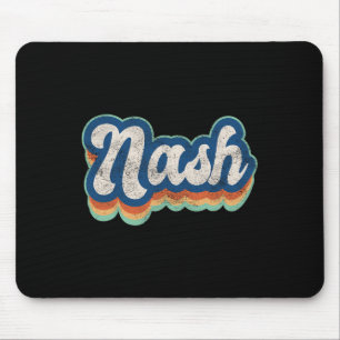 Tapis De Souris Nash prénom garçon style vintage 70s 80s personnel