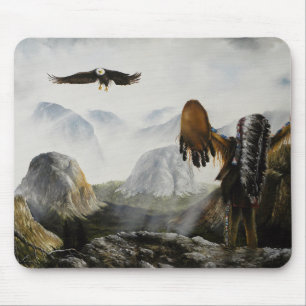 Tapis De Souris Native American Painting~ Bienvenue Ami