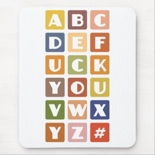 Tapis De Souris Naughty Alphabets mousepad