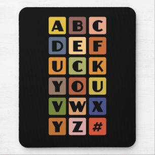 Tapis De Souris Naughty Alphabets mousepad