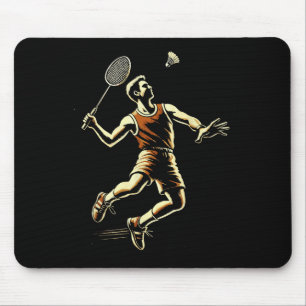 Tapis De Souris Navette du joueur de badminton