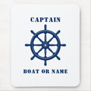 Tapis De Souris Navire Nautique Bateau à roues Capitaine et batea