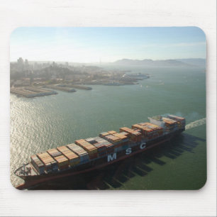 Tapis De Souris Navire porte-conteneurs de San Francisco