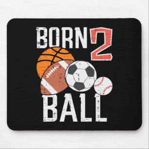 Tapis De Souris Né Basket-ball Football 2e Anniversaire Tout-petit