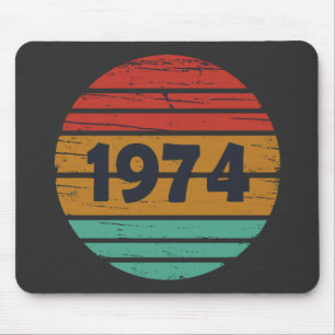 Tapis De Souris Né en 1974 cadeau d'anniversaire vintage