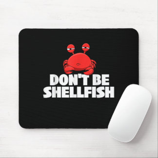 Tapis De Souris Ne soyez pas Coquillages Crustacés Crabe Amoureux 