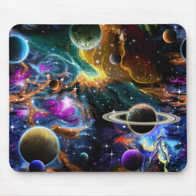 Tapis De Souris Nebula et planètes spatiales (Devant)