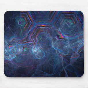 Tapis De Souris Nebula fractale Abstraite et morphe géométrique